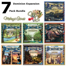 7 Dominion Expansion Pack Bundle : Seaside, Prosperity, Hinterlands, Dark Ages, Mixed Box (Guilds&Cornucopia), Adventure, Empires